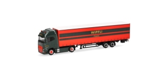 Herpa 319171 - H0 - Volvo FH GL XL Electric-Gardinenplanen-Sattelzug Wipfli